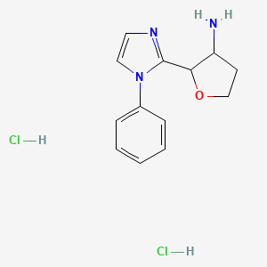 2-(1-Phenyl-1H-imidazol-2-yl)oxolan-3-amine dihydrochloride