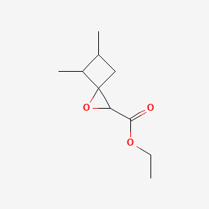 molecular formula C10H16O3 B15258248 Ethyl 4,5-dimethyl-1-oxaspiro[2.3]hexane-2-carboxylate 