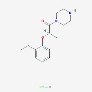 molecular formula C15H23ClN2O2 B1525829 2-(2-乙基苯氧基)-1-(哌嗪-1-基)丙酮盐酸盐 CAS No. 1334149-65-3