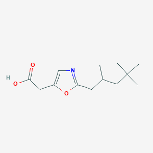 molecular formula C13H21NO3 B15258301 2-[2-(2,4,4-Trimethylpentyl)-1,3-oxazol-5-yl]acetic acid 