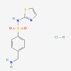 molecular formula C10H12ClN3O2S2 B1525836 4-(aminomethyl)-N-(1,3-thiazol-2-yl)benzene-1-sulfonamide hydrochloride CAS No. 114354-06-2