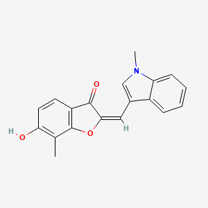 6-Hydroxy-7-methyl-2-[(1-methyl-1H-indol-3-yl)methylidene]-2,3-dihydro-1-benzofuran-3-one