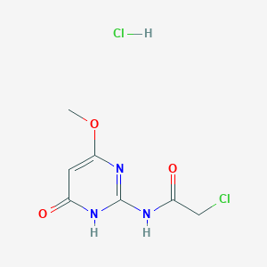 2-chloro-N-(4-hydroxy-6-methoxypyrimidin-2-yl)acetamide hydrochloride