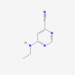 molecular formula C7H8N4 B15258442 6-(Ethylamino)pyrimidine-4-carbonitrile 