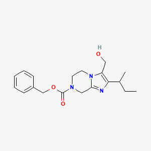 Benzyl 2-(butan-2-yl)-3-(hydroxymethyl)-5H,6H,7H,8H-imidazo[1,2-a]pyrazine-7-carboxylate