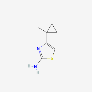 molecular formula C7H10N2S B15258472 4-(1-Methylcyclopropyl)-1,3-thiazol-2-amine 