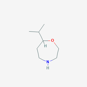 molecular formula C8H17NO B15258481 7-(Propan-2-yl)-1,4-oxazepane 