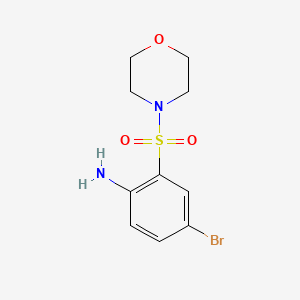 molecular formula C10H13BrN2O3S B1525857 4-Bromo-2-(morpholine-4-sulfonyl)aniline CAS No. 1179191-32-2