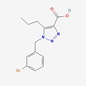 molecular formula C13H14BrN3O2 B1525858 1-[(3-bromophenyl)methyl]-5-propyl-1H-1,2,3-triazole-4-carboxylic acid CAS No. 1275493-71-4