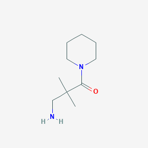 molecular formula C10H20N2O B15258589 3-Amino-2,2-dimethyl-1-(piperidin-1-yl)propan-1-one 