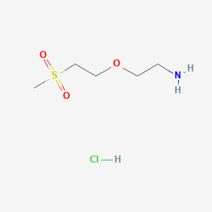 molecular formula C5H14ClNO3S B1525859 2-(2-Methanesulfonylethoxy)ethan-1-amine hydrochloride CAS No. 947664-66-6