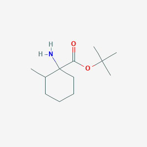 molecular formula C12H23NO2 B15258599 Tert-butyl 1-amino-2-methylcyclohexane-1-carboxylate 