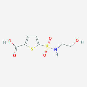 molecular formula C7H9NO5S2 B1525860 5-[(2-Hydroxyethyl)sulfamoyl]thiophene-2-carboxylic acid CAS No. 1179892-19-3