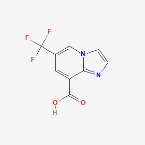 molecular formula C9H5F3N2O2 B15258633 6-(Trifluoromethyl)imidazo[1,2-a]pyridine-8-carboxylic acid 