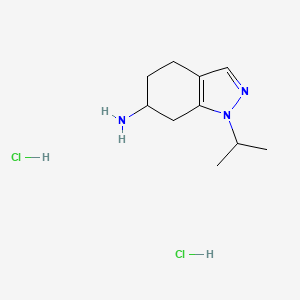 molecular formula C10H19Cl2N3 B1525865 1-(propan-2-yl)-4,5,6,7-tetrahydro-1H-indazol-6-amine dihydrochloride CAS No. 1334147-55-5