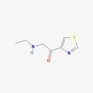 molecular formula C7H10N2OS B15258661 2-(Ethylamino)-1-(1,3-thiazol-4-yl)ethan-1-one 