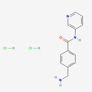 molecular formula C13H15Cl2N3O B1525868 4-(氨甲基)-N-(吡啶-3-基)苯甲酰胺二盐酸盐 CAS No. 1158199-19-9