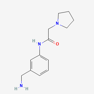 N-[3-(aminomethyl)phenyl]-2-(pyrrolidin-1-yl)acetamide