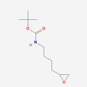 molecular formula C11H21NO3 B15258705 Tert-butyl N-[4-(oxiran-2-YL)butyl]carbamate 