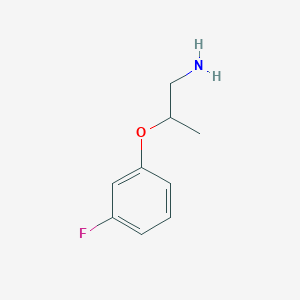 molecular formula C9H12FNO B1525874 1-[(1-氨基丙烷-2-基)氧基]-3-氟苯 CAS No. 883542-53-8