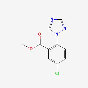 molecular formula C10H8ClN3O2 B15258740 methyl 5-chloro-2-(1H-1,2,4-triazol-1-yl)benzoate 