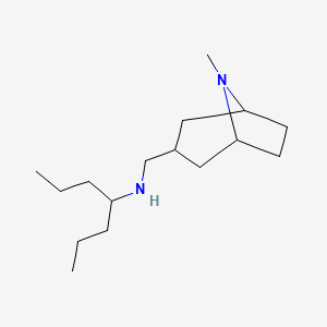 molecular formula C16H32N2 B1525875 （庚-4-基）（{8-甲基-8-氮杂双环[3.2.1]辛-3-基}甲基）胺 CAS No. 1178501-62-6