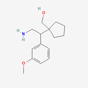 molecular formula C15H23NO2 B15258752 {1-[2-Amino-1-(3-methoxyphenyl)ethyl]cyclopentyl}methanol 