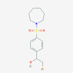 1-[4-(Azepane-1-sulfonyl)phenyl]-2-bromoethan-1-ol