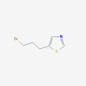 molecular formula C6H8BrNS B15258799 5-(3-Bromopropyl)-1,3-thiazole 