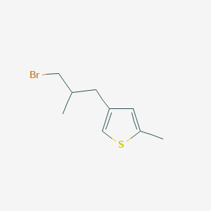 4-(3-Bromo-2-methylpropyl)-2-methylthiophene