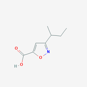 molecular formula C8H11NO3 B1525882 3-(丁烷-2-基)-1,2-恶唑-5-羧酸 CAS No. 910321-99-2