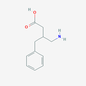 molecular formula C11H15NO2 B15258834 4-Amino-3-benzylbutanoic acid 