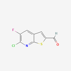 6-Chloro-5-fluorothieno[2,3-b]pyridine-2-carbaldehyde