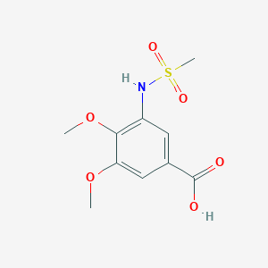 molecular formula C10H13NO6S B1525888 3-甲磺酰胺基-4,5-二甲氧基苯甲酸 CAS No. 1354949-93-1