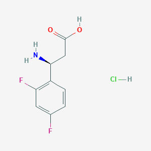molecular formula C9H10ClF2NO2 B1525889 (3S)-3-amino-3-(2,4-difluorophenyl)propanoic acid hydrochloride CAS No. 1354970-73-2