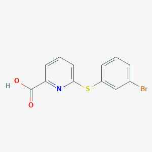 molecular formula C12H8BrNO2S B1525891 6-[(3-溴苯基)硫代]吡啶-2-甲酸 CAS No. 1282168-23-3