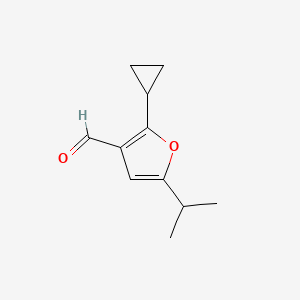 2-Cyclopropyl-5-(propan-2-yl)furan-3-carbaldehyde