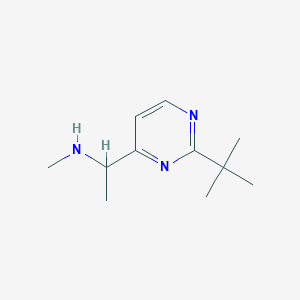 molecular formula C11H19N3 B15258968 [1-(2-tert-Butylpyrimidin-4-yl)ethyl](methyl)amine 