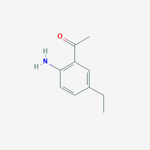 molecular formula C10H13NO B15258978 1-(2-Amino-5-ethylphenyl)ethanone 