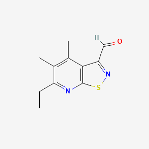 6-Ethyl-4,5-dimethyl-[1,2]thiazolo[5,4-b]pyridine-3-carbaldehyde