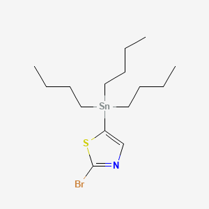 molecular formula C15H28BrNSSn B1525905 2-Bromo-5-(tributylstannyl)thiazole CAS No. 1447761-46-7