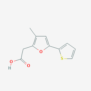 2-[3-Methyl-5-(thiophen-2-yl)furan-2-yl]acetic acid