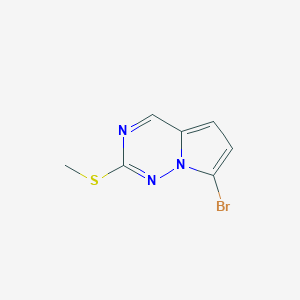molecular formula C7H6BrN3S B1525907 7-Bromo-2-(methylsulfanyl)pyrrolo[2,1-f][1,2,4]triazine CAS No. 1233094-95-5