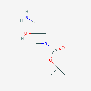 molecular formula C9H18N2O3 B1525913 1-Boc-3-hydroxy-3-(aminomethyl)azetidine CAS No. 1008526-71-3