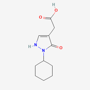 2-(2-Cyclohexyl-3-oxo-2,3-dihydro-1H-pyrazol-4-yl)acetic acid