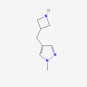 molecular formula C8H13N3 B15259186 4-[(Azetidin-3-yl)methyl]-1-methyl-1H-pyrazole 