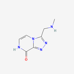 molecular formula C7H9N5O B15259201 3-[(Methylamino)methyl]-[1,2,4]triazolo[4,3-a]pyrazin-8-ol 