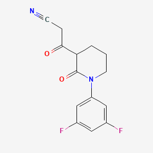 3-[1-(3,5-Difluorophenyl)-2-oxopiperidin-3-yl]-3-oxopropanenitrile