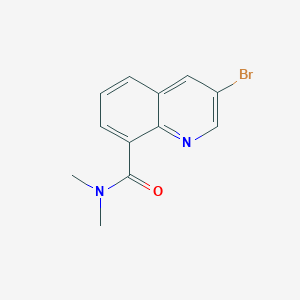 molecular formula C12H11BrN2O B15259219 3-bromo-N,N-dimethylquinoline-8-carboxamide CAS No. 1315365-25-3