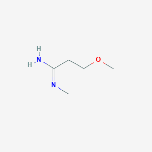 molecular formula C5H12N2O B15259225 3-Methoxy-N-methylpropanimidamide 